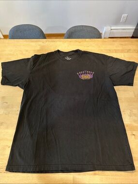 Nike LeBron James Black Short Sleeve Tee with Purple and Gold Chest Logo